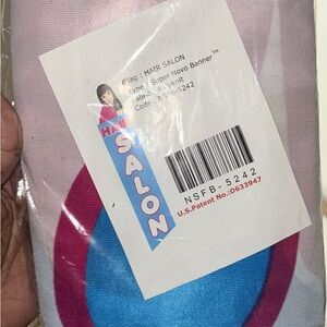 Hair Salon Banner with Pink and Blue Design